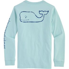 vineyard vines Boys' Long-Sleeve Vintage Whale Pocket T-Shirt Sp25