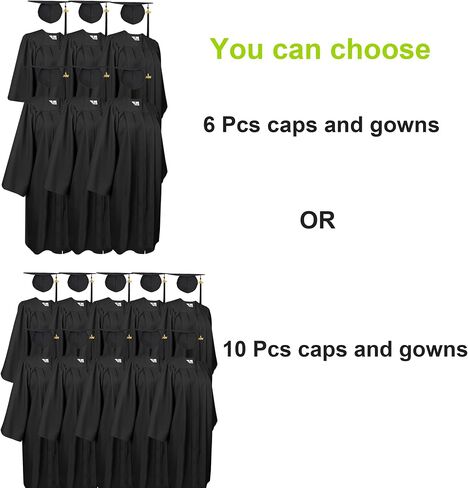 GradPlaza Matte Graduation Cap and Gown 2025 Tassel Year Set for Middle High School College for Adult Graduation Robe in Kuwait