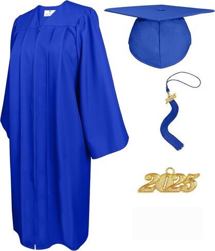 GradPlaza Matte Graduation Cap and Gown 2025 Tassel Year Set for Middle High School College for Adult Graduation Robe in Kuwait