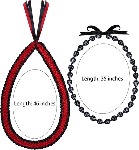 2Pcs Graduation Leis Class of 2025 Nut Leis Beads Ribbon Hawaiian Style for Graduation Party Accessories in Saudi Arabia