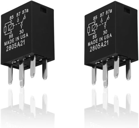 2PCS 35A 12V Relays,5 Pin Fuel Pump Relay Kit Replacement OEM#G8V-RH-1C7T-R-DC12,Universal Multi Purpose Automotive Relay Standard Car Accessories for Most Cars Motorboats (2PCS) in Kuwait