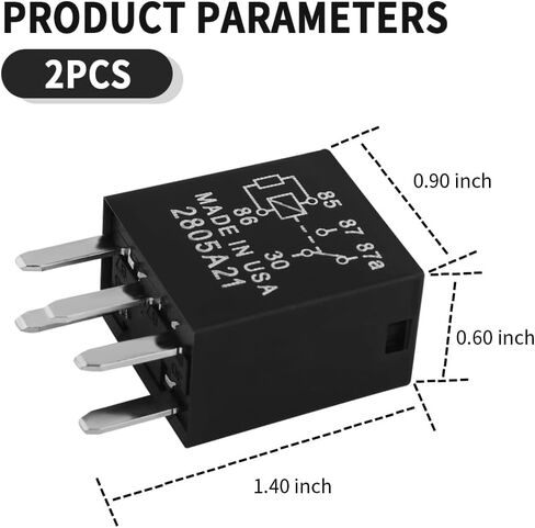 2PCS 35A 12V Relays,5 Pin Fuel Pump Relay Kit Replacement OEM#G8V-RH-1C7T-R-DC12,Universal Multi Purpose Automotive Relay Standard Car Accessories for Most Cars Motorboats (2PCS) in Kuwait