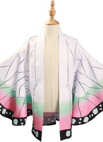Kids Kimetsu Tanjirou Nezuko Giyuu Cape Cloak Cosplay kimono Cardigan Top Jacket in Saudi Arabia