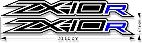 ZX-10R Sticker Decals,Motorcycle Car Decal Vinyl Stickers Compatible with Kawasaki Ninja ZX-10R ZX10R 2016 2017 2018 2019 2020 2021 (Black and Blue) in Saudi Arabia