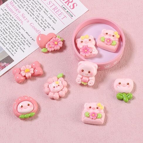 Pig Shoe Charms, Pig Charms for Shoes, Pig Cute Shoe Charms, Pink Shoe Charms Shoe Accessories Decorations in Saudi Arabia