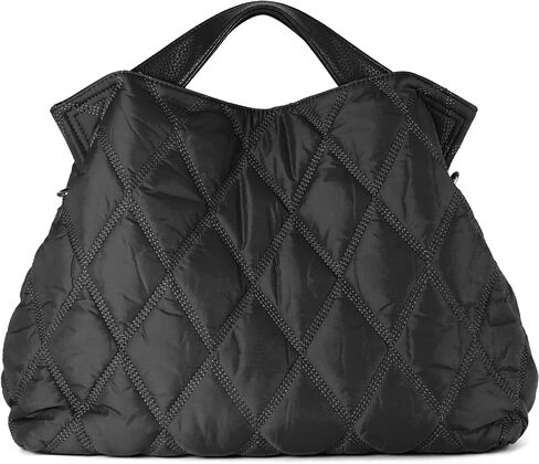 Lightweight Quilted Puffer Tote Bag for Women, Shoulder Bag with Adjustable Straps, Large Capacity Puffy Tote in Saudi Arabia