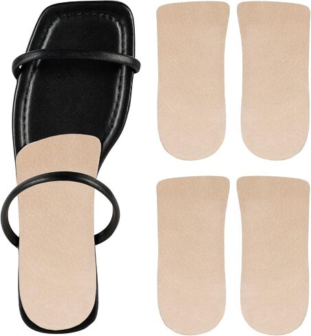 2 Pairs Pigskin Heel Cup Cushions for Women Plantar Fasciitis, Heel Bone Spur, Achilles Tendon, Adhesive 0.32" Thickness, Heel Lift Inserts Insoles Relief Pain for High Heels Sandals Flats Large8-12 in Saudi Arabia