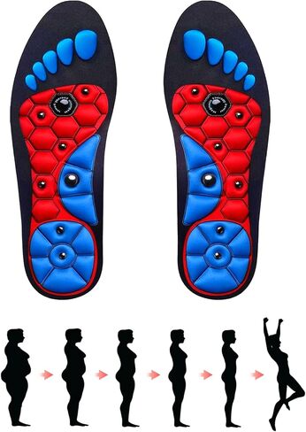 Magnetic Insoles, 1 Pair Acupressure Massage Insoles, Magnetic Therapy Insoles for Men and Women, Orthopedic Insoles Plantar Foot Health Care (Men 4-6.5 | Women 6-8.5 | 25.5cm) in Saudi Arabia