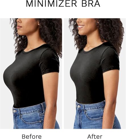 Minimizer Bras for Women Full Coverage Plus Size T-Shirt Bra with Underwire Support for Heavy Breast in Kuwait