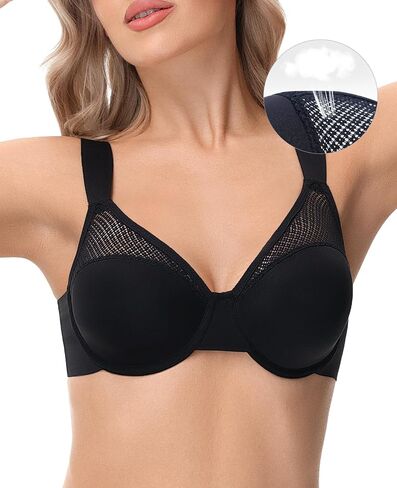 Minimizer Bras for Women Full Coverage Plus Size T-Shirt Bra with Underwire Support for Heavy Breast in Kuwait