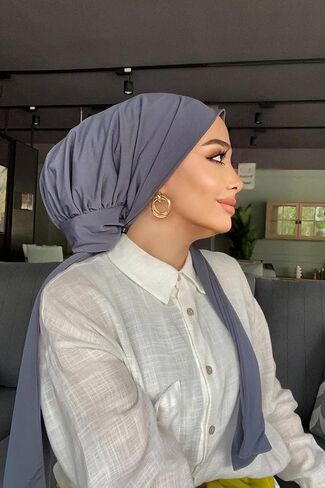 Instant Hijab Scarf for Women – Soft, No-Iron, No-Pins, Ready-to-Wear Hijab – Stretchy & Lightweight Polyester Fabric in Saudi Arabia