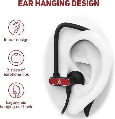 USB C Headphones with Microphone Wired USB C Earphones for Sports and Running Type C Earbuds Hooks Volume Control, Compatible with iPhone 16/15, Samsung, Google and Other Type C Smart Phone, Black in Saudi Arabia