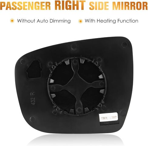 يناسب الزجاج المرآة اليمنى للركاب من أجل نيسان لمورانو 15-2023 ، ل Pathfinder 2017-19 ، لاستبدال Rogue 2014-2019 لـ 963654ba1a ، ث/O Auto Dimming in Kuwait