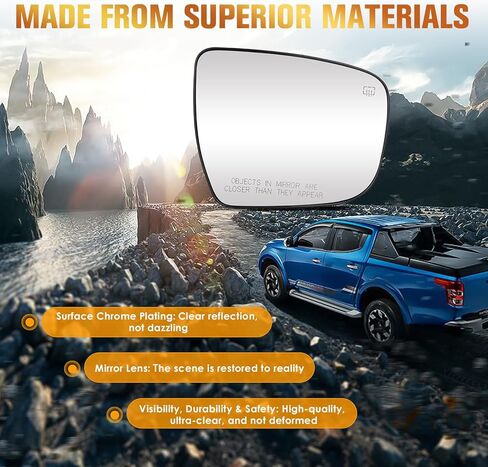 يناسب الزجاج المرآة اليمنى للركاب من أجل نيسان لمورانو 15-2023 ، ل Pathfinder 2017-19 ، لاستبدال Rogue 2014-2019 لـ 963654ba1a ، ث/O Auto Dimming in Kuwait