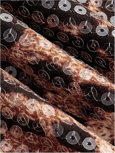 Verdusa Women's Leopard Print Sequin Mini Skirt Rave Party High Waist Bodycon Skirts in Saudi Arabia