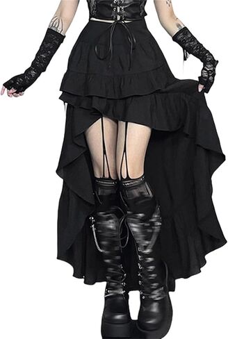 Gothic Skirts for Women Punk Rave Y2k Emo Fairy Grunge Goth Steampunk in Kuwait