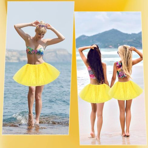 Yolev Tutu for Women Adults Tulle Skirts with Sequin Stars 3 Layered Tulle Ballet Bubble Skirt in Saudi Arabia