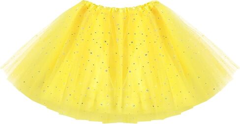 Yolev Tutu for Women Adults Tulle Skirts with Sequin Stars 3 Layered Tulle Ballet Bubble Skirt in Saudi Arabia