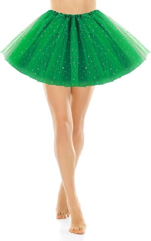 Yolev Tutu for Women Adults Tulle Skirts with Sequin Stars 3 Layered Tulle Ballet Bubble Skirt in Saudi Arabia