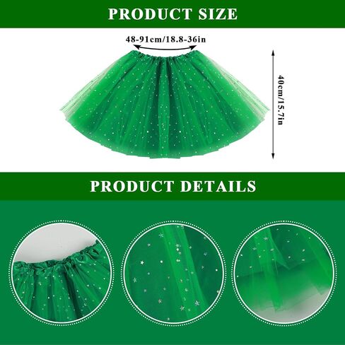 Yolev Tutu for Women Adults Tulle Skirts with Sequin Stars 3 Layered Tulle Ballet Bubble Skirt in Saudi Arabia