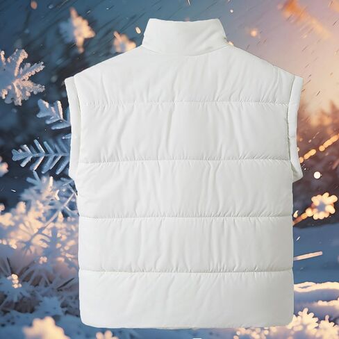 Women's Outerwear Vests Various Print Quilted Warm Cotton Loose Sleeveless Jacket in Saudi Arabia