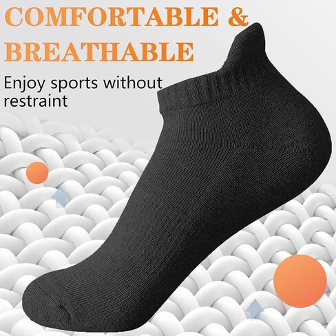 Ankle Socks for Women and Men Heel Tab Athletic Socks Running Athletic Low Cut Tab Socks Sports No Show Sock 6 Pairs in Saudi Arabia