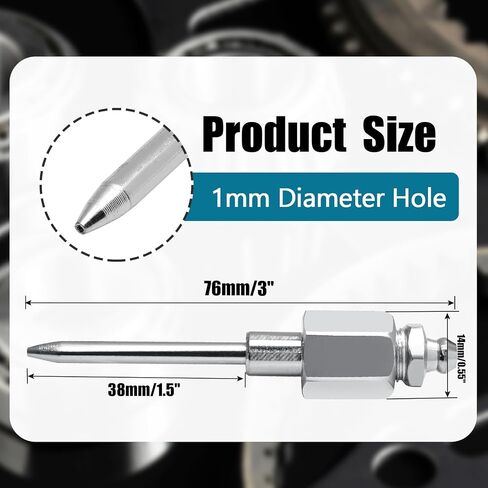 6 Pack Grease Needle Nozzle - Narrow Needle Dispenser with 1/8" NPT Threads - Bearing Grease Injector Needle for Small and Confined Spaces in Saudi Arabia