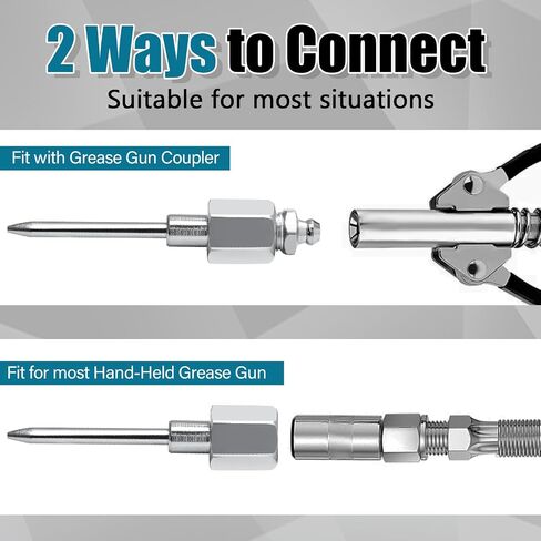 6 Pack Grease Needle Nozzle - Narrow Needle Dispenser with 1/8" NPT Threads - Bearing Grease Injector Needle for Small and Confined Spaces in Saudi Arabia