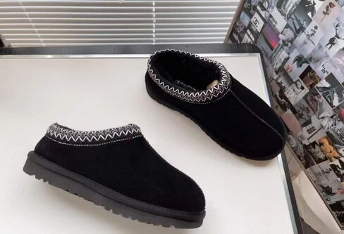 Women's Slipper Slip On For Women Suede Leather Comfy Fur Fleece Lined Short Mini Boot Indoor/Outdoor Tasman Slippers in Saudi Arabia