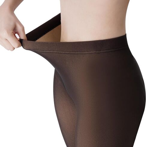 220g Fleece Lined Tights for Women Winter Fake Translucent Thermal Comfortable Party Stockings in Kuwait