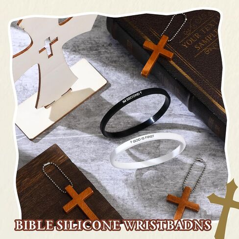 2 Pcs Rubber Christian Bracelets Silicone God Is First Bracelet Inspirational Bible Verses Silicone Wristbands for Women Men Faith Gifts Religious Gifts in Saudi Arabia
