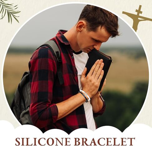 2 Pcs Rubber Christian Bracelets Silicone God Is First Bracelet Inspirational Bible Verses Silicone Wristbands for Women Men Faith Gifts Religious Gifts in Saudi Arabia