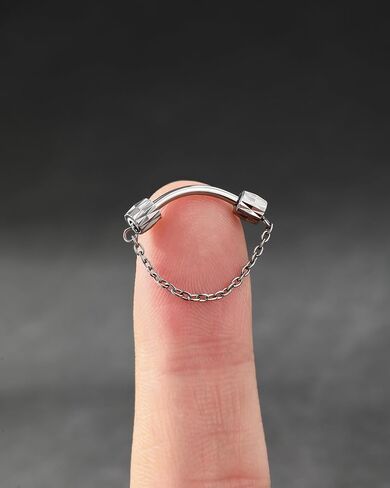 Jewseen F136 Titanium Septum Rings 16g داخليًا للمجوهرات الحاجز الحاجز الذهب الحاجز سلسلة Helix Percing Jewelry للنساء in Kuwait
