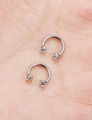 16g 8/10mm ASTM F136 Titanium Horseshoe Septum Lip Rings Percings Cratilage Helix Daith Arrings Multicolor Multics for Women Men in Kuwait