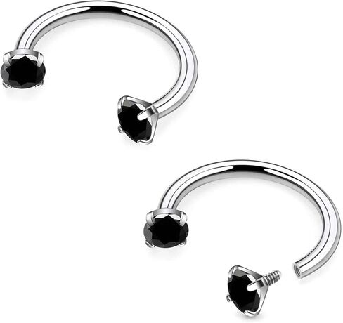 16g 8/10mm ASTM F136 Titanium Horseshoe Septum Lip Rings Percings Cratilage Helix Daith Arrings Multicolor Multics for Women Men in Kuwait