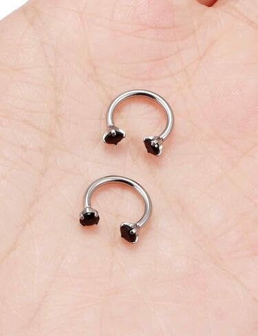 16g 8/10mm ASTM F136 Titanium Horseshoe Septum Lip Rings Percings Cratilage Helix Daith Arrings Multicolor Multics for Women Men in Kuwait