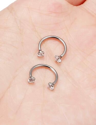 16g 8/10mm ASTM F136 Titanium Horseshoe Septum Lip Rings Percings Cratilage Helix Daith Arrings Multicolor Multics for Women Men in Kuwait