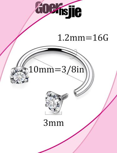 16g 8/10mm ASTM F136 Titanium Horseshoe Septum Lip Rings Percings Cratilage Helix Daith Arrings Multicolor Multics for Women Men in Kuwait