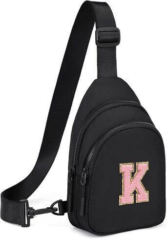 Small Initial Crossbody Bag for Girls, Cute Trendy Travel Sling Fanny Pack for Women, Birthday Gifts for Teens in Saudi Arabia