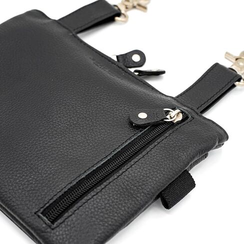 Leather Waist Bags, Black Hip waist Belt Bag,Crossbody Bags Clipon Fanny Pack, Made in Pakistan in Kuwait