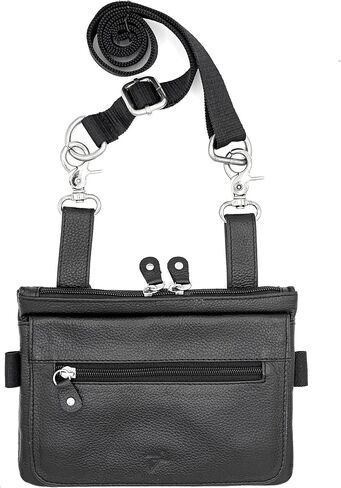 Leather Waist Bags, Black Hip waist Belt Bag,Crossbody Bags Clipon Fanny Pack, Made in Pakistan in Kuwait