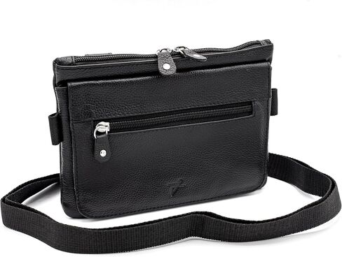 Leather Waist Bags, Black Hip waist Belt Bag,Crossbody Bags Clipon Fanny Pack, Made in Pakistan in Kuwait