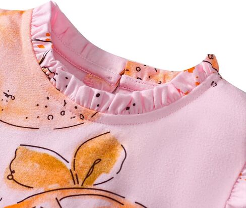 Toddler Girl Summer Short Sleeve Easter Dress Cotton Casual Jersey Shirt Playwear Applique Dress in Saudi Arabia