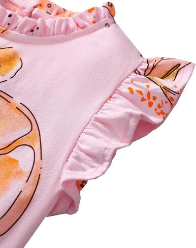 Toddler Girl Summer Short Sleeve Easter Dress Cotton Casual Jersey Shirt Playwear Applique Dress in Saudi Arabia