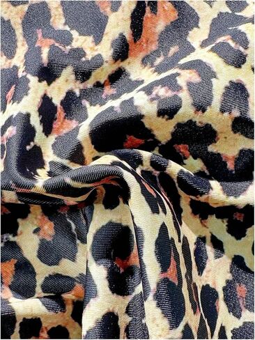 Women's 2 Piece Leopard Bathing Suit Halter Neck Wireless Bikini Set Tie Back Y2K Swimsuit in Saudi Arabia
