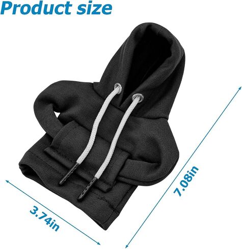 AUCELI Car Gear Shift Hoodie, 2PCS Funny Shirt Sweater Vehicle Shifter Stick Protector, Automotive Interior Gearshift Cover Decoration Accessories, Universal for SUV, Sedan, Truck (Black) in Saudi Arabia