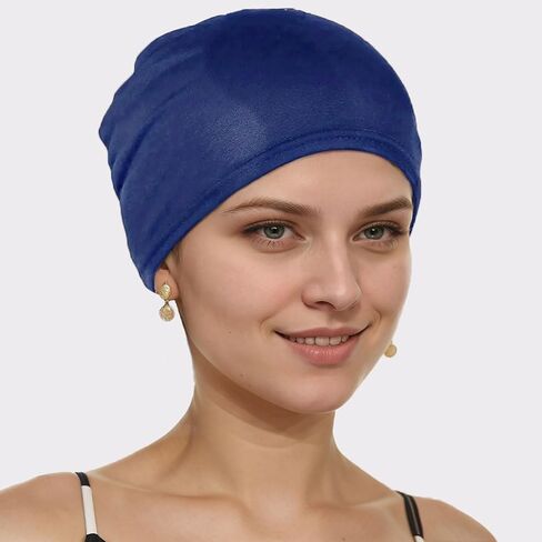5 Pcs Set Hijab Undercap & Muslim Scarf for Women, Non-Slip Soft Head Scarves, Solid Color Cotton Scarves in Saudi Arabia