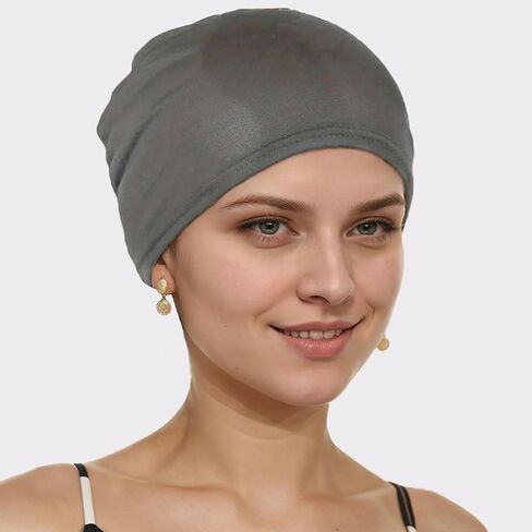 5 Pcs Set Hijab Undercap & Muslim Scarf for Women, Non-Slip Soft Head Scarves, Solid Color Cotton Scarves in Saudi Arabia
