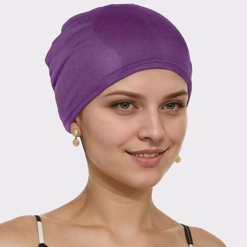 5 Pcs Set Hijab Undercap & Muslim Scarf for Women, Non-Slip Soft Head Scarves, Solid Color Cotton Scarves in Saudi Arabia