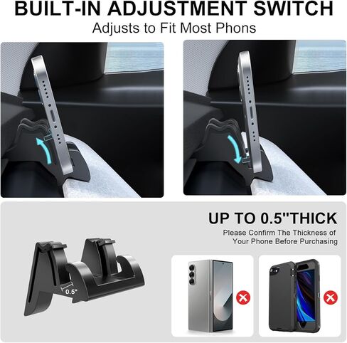 حامل هاتف خلوي مغناطيسي لشاشة لمس السيارة Tesla 3/Y يناسب iPhone 12/13/14/15 Magsafe حامل هاتف قابل للطي بزاوية 360 درجة مع دعم مغناطيسي قابل للتعديل وملحقات لوحة القيادة Telsa in Kuwait